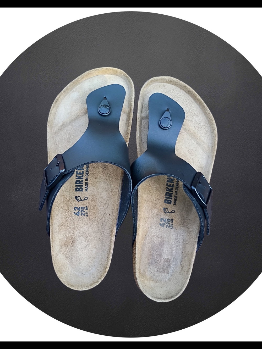 Birkenstock Black Ramses Thong Sandals EU Size 42 (L11/M9)
